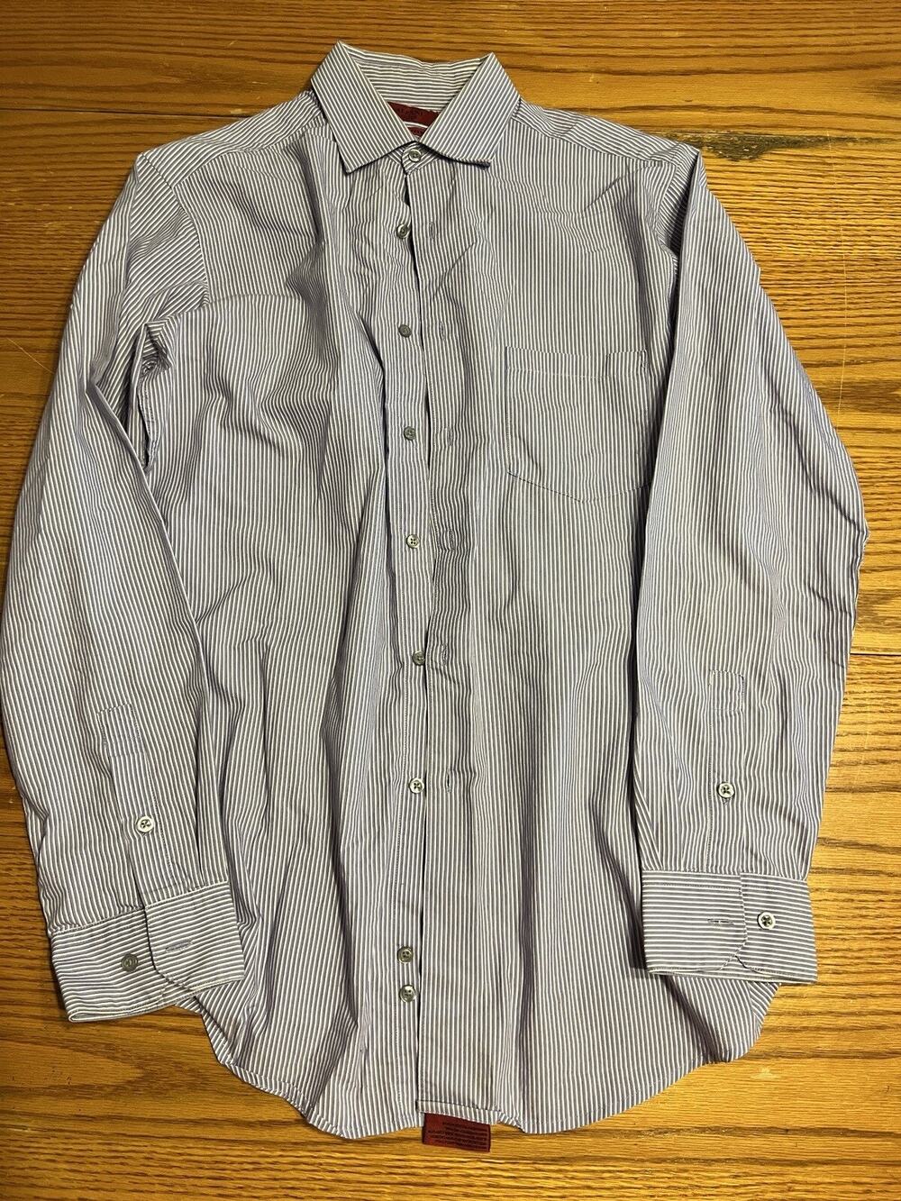 Alfani Shirt Medium Blue Purple Long Sleeve Button Down Men